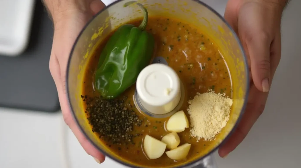 Jerk Marinade Recipe: How to Make It Perfect Like a Pro in 5 Simple Steps 3 Blending fresh ingredients like Scotch bonnet peppers, garlic, and spices to make jerk marinade