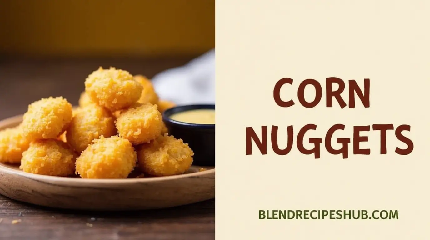 Corn Nuggets Recipe: 5 Simple Steps to Perfect This Recipe at Home 1 Golden-brown corn nuggets on a wooden plate with dipping sauce