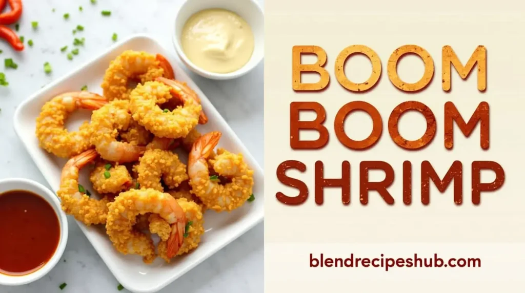 Crispy Boom Boom Shrimp with sriracha, mayo, and sweet chili sauce.