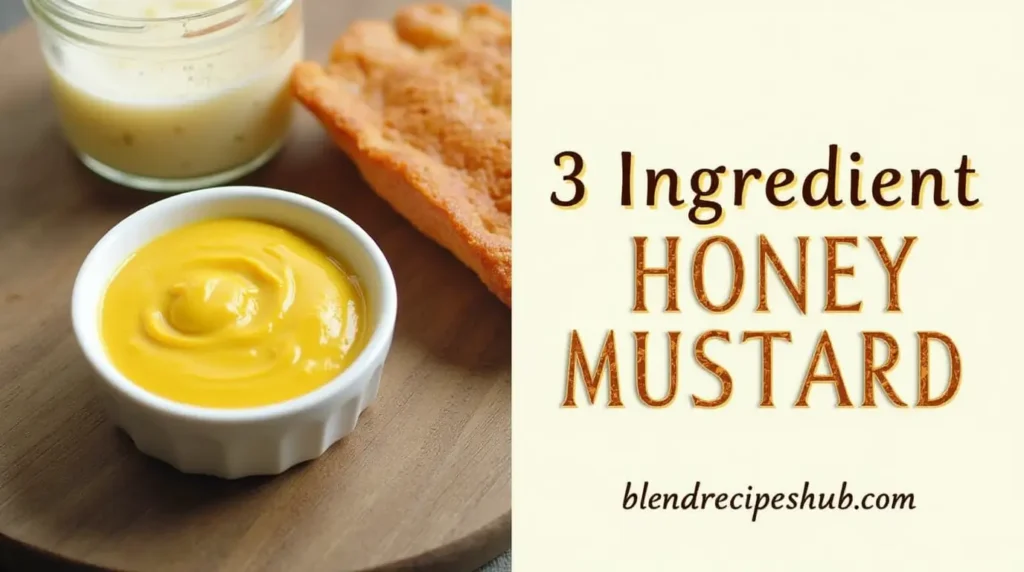 3 Ingredient Honey Mustard recipe with text '3 Ingredient Honey Mustard' and website 'blendrecipeshub.com'