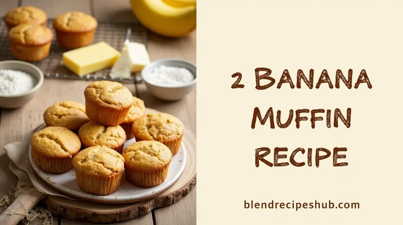 2 Banana Muffin Recipe: How to Bake an Irresistible One At Home 1 2 Banana Muffin Recipe with fresh muffins
