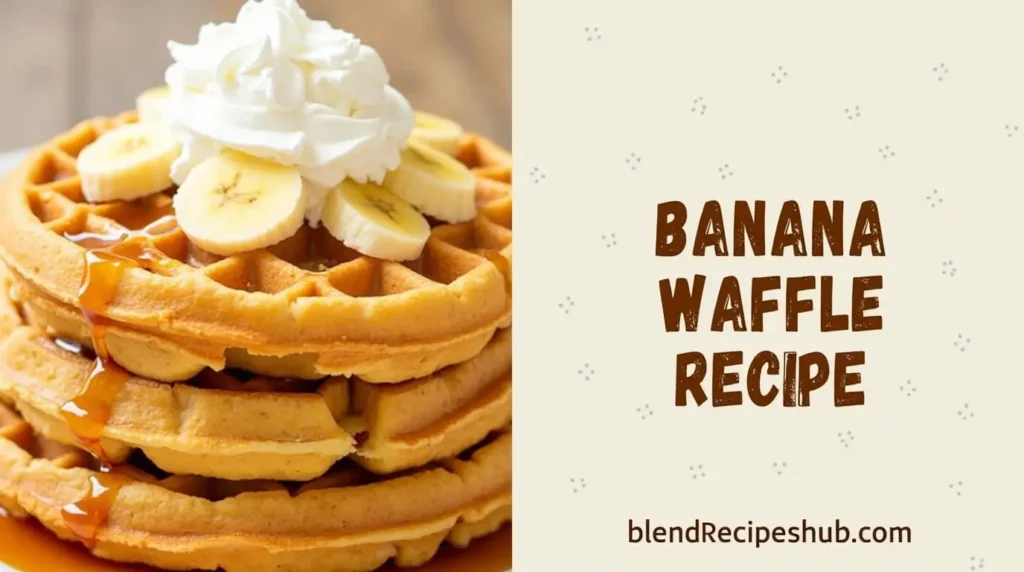 Banana Waffle Recipe: Crispy Outside, Fluffy Inside In Just 4 Easy Steps 9 Delicious banana waffles with syrup and fresh fruit