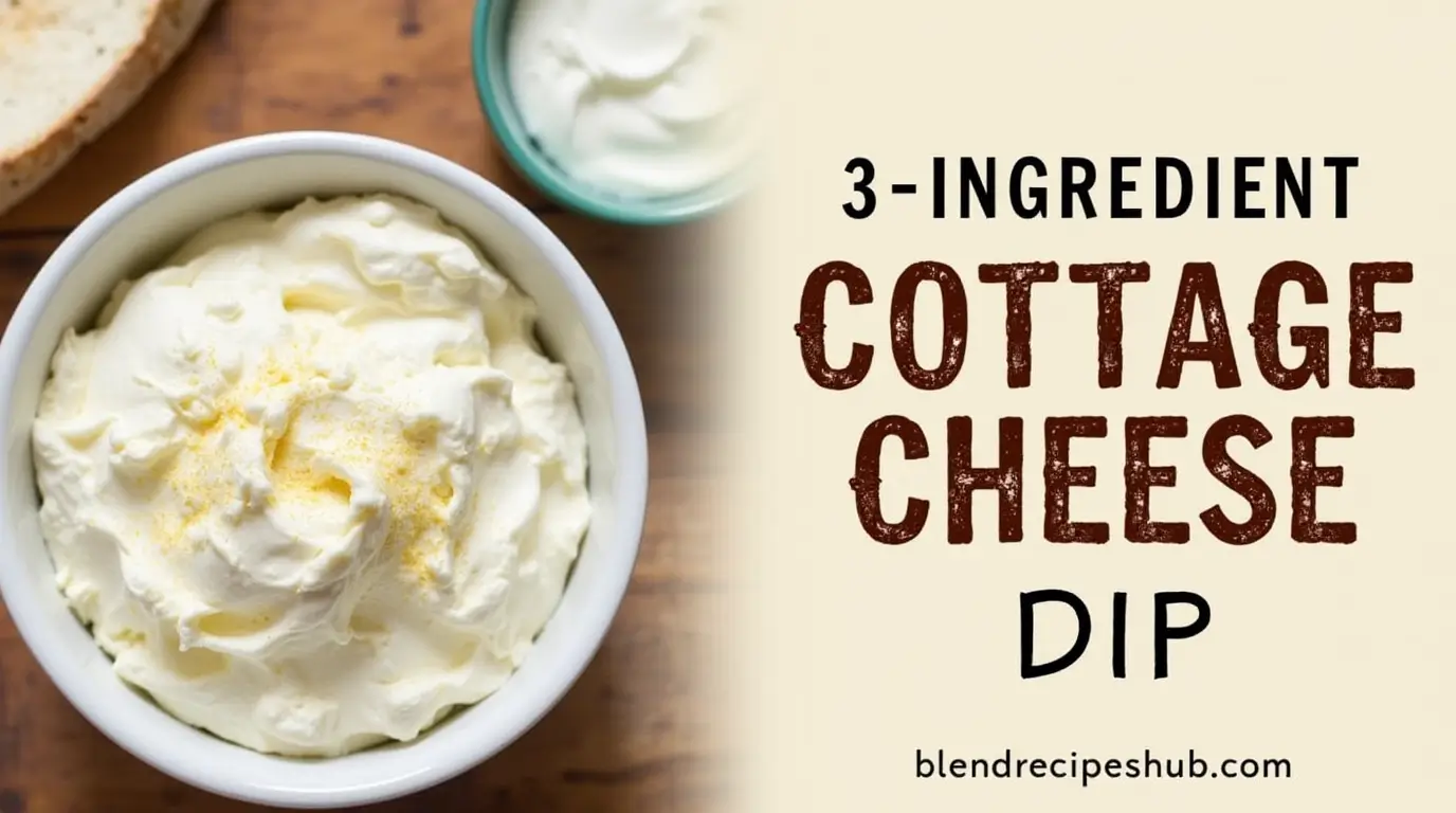 3 ingredient cottage cheese dip recipe: Easy, Creamy, and Delicious 1 3-ingredient cottage cheese dip recipe with ingredients on one side and text on the other